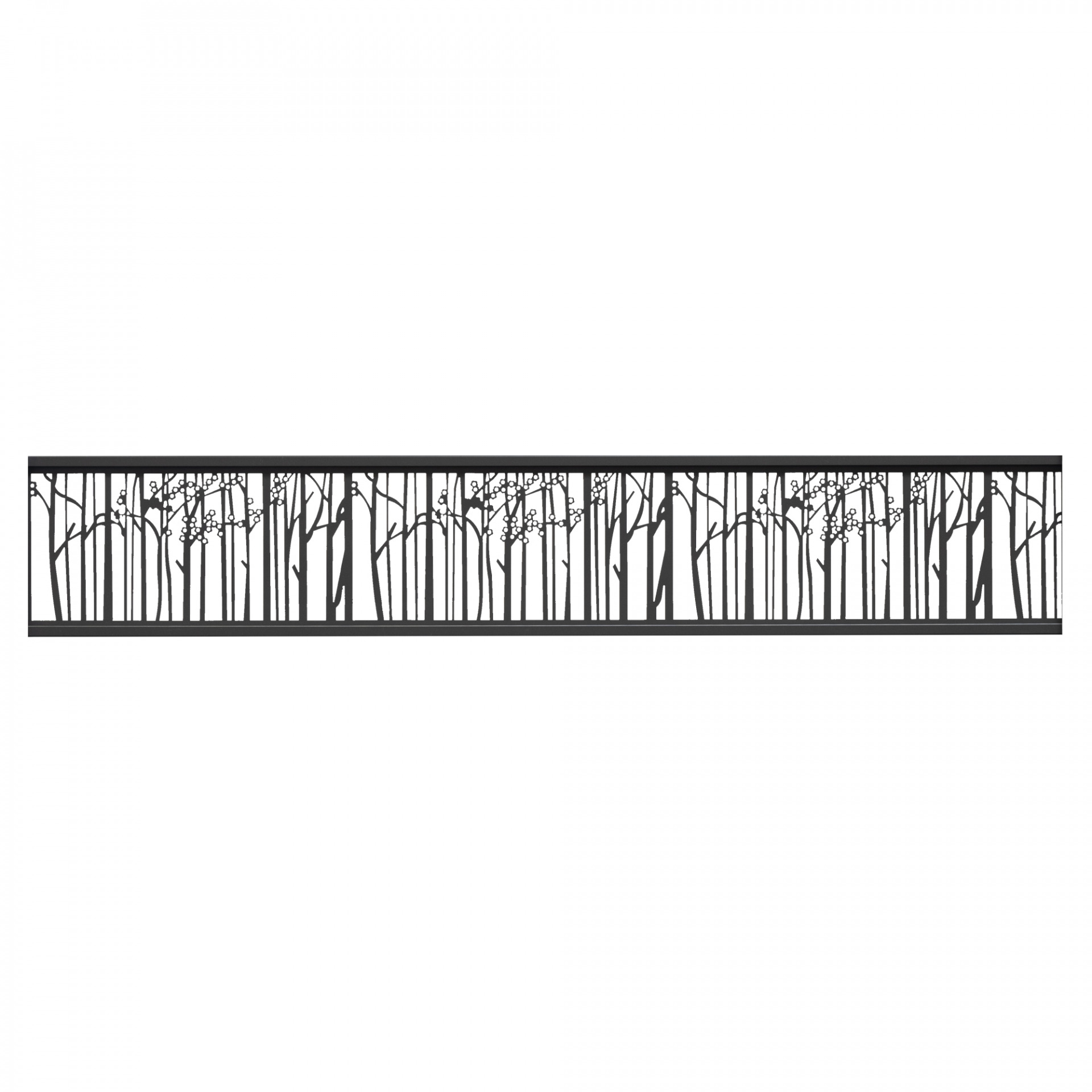 Gitterfüllung Bambus, ANTHRAZIT, 20 x 280 x 1800 mm, Aluminium