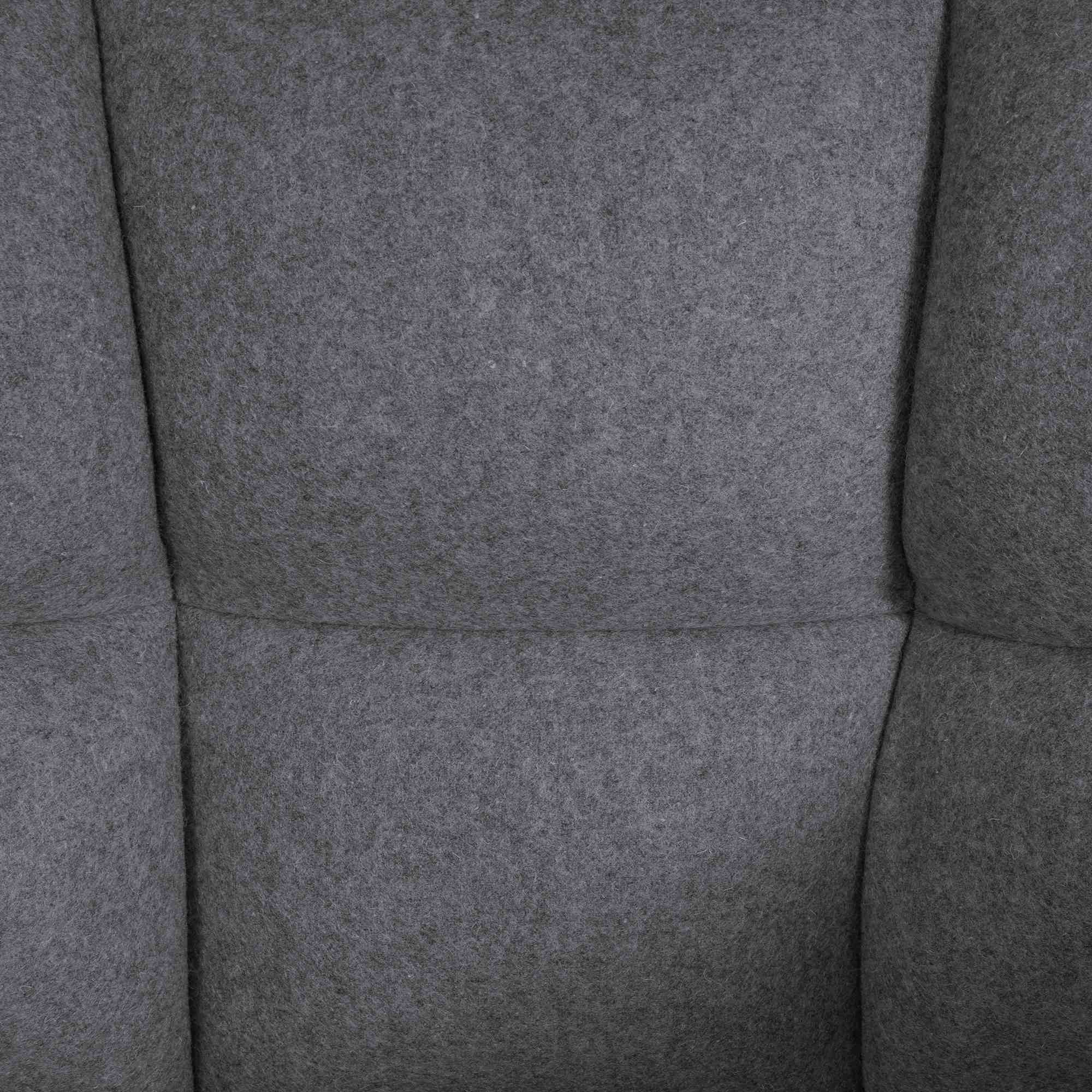 Barhocker Damaso E Filz mit 4-Fuß Gestell, grau