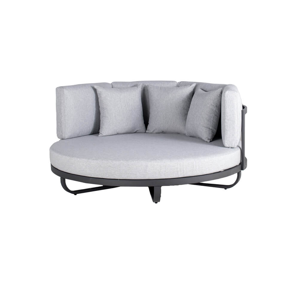 Daybed Outdoor FLORIDA inkl. Beistelltische - Grau