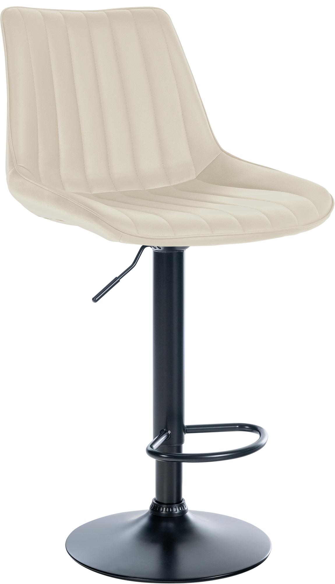 Barhocker Toni Kunstleder schwarz, creme