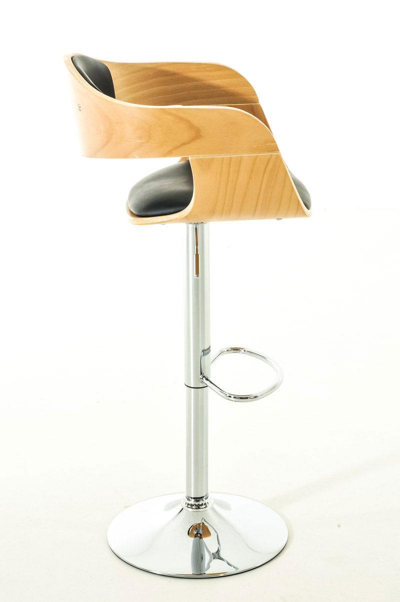 2er Set Barhocker Kingston C Kunstleder, natura/schwarz