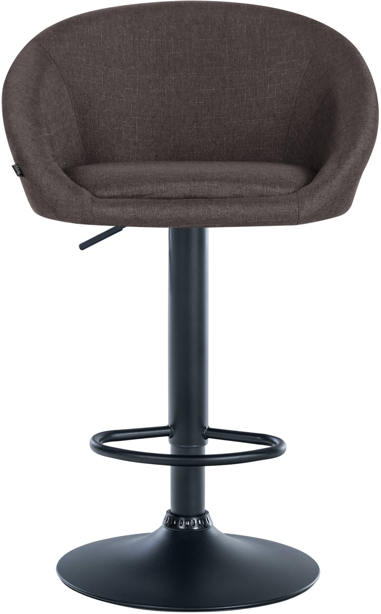 Barhocker Davie Stoff schwarz, dunkelgrau