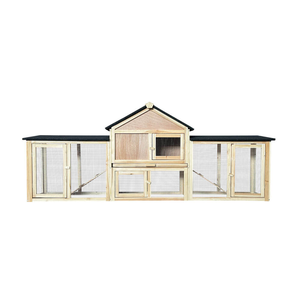 Kaninchenstall aus Holz CUNA - 210 x 84 cm