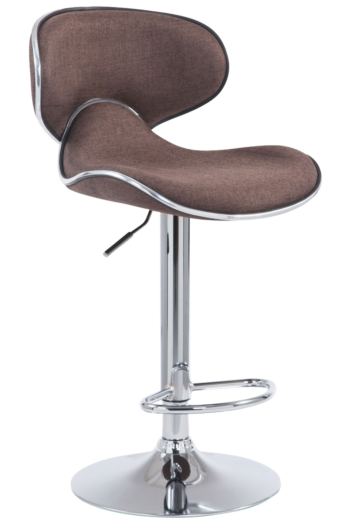 Barhocker Las Vegas V2 Stoff chrom, braun