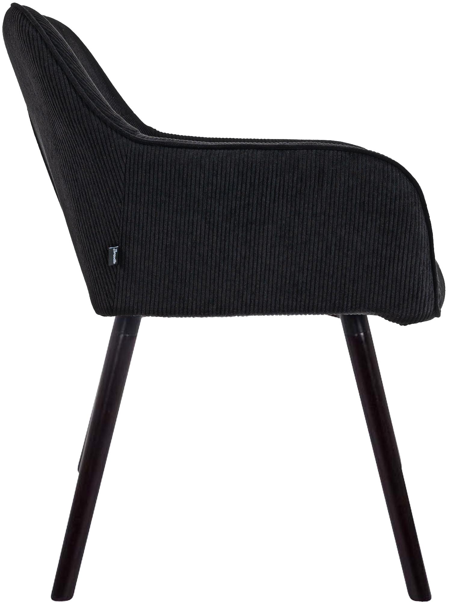 Esszimmerstuhl Vienna Cord schwarz, schwarz