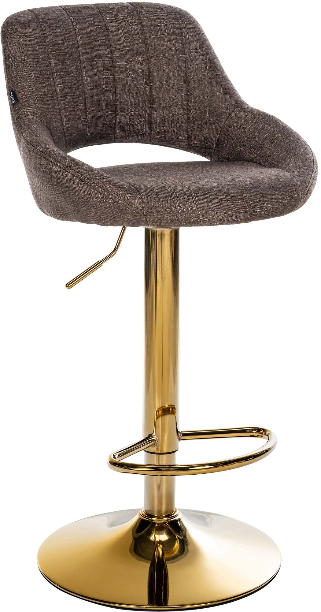 Barhocker Milet Stoff gold, braun