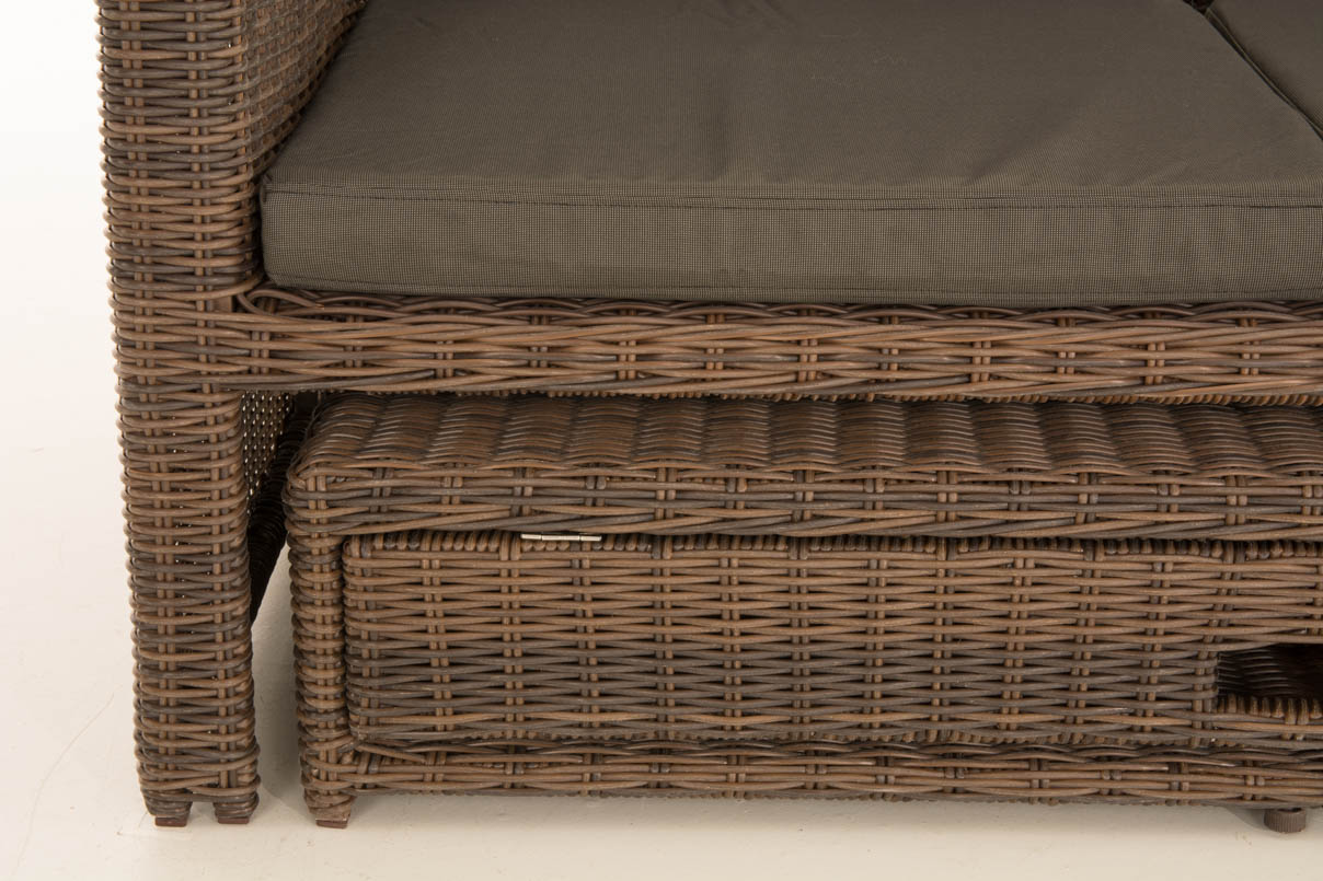 Sofa Ancona Anthrazit 5mm, braun-meliert