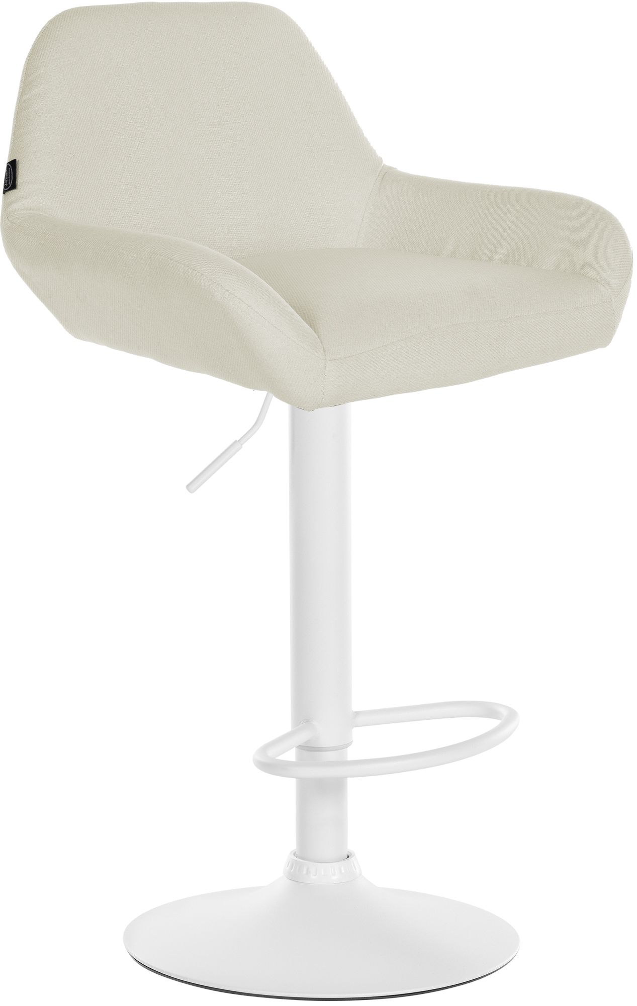 Barhocker Braga Stoff weiß, creme