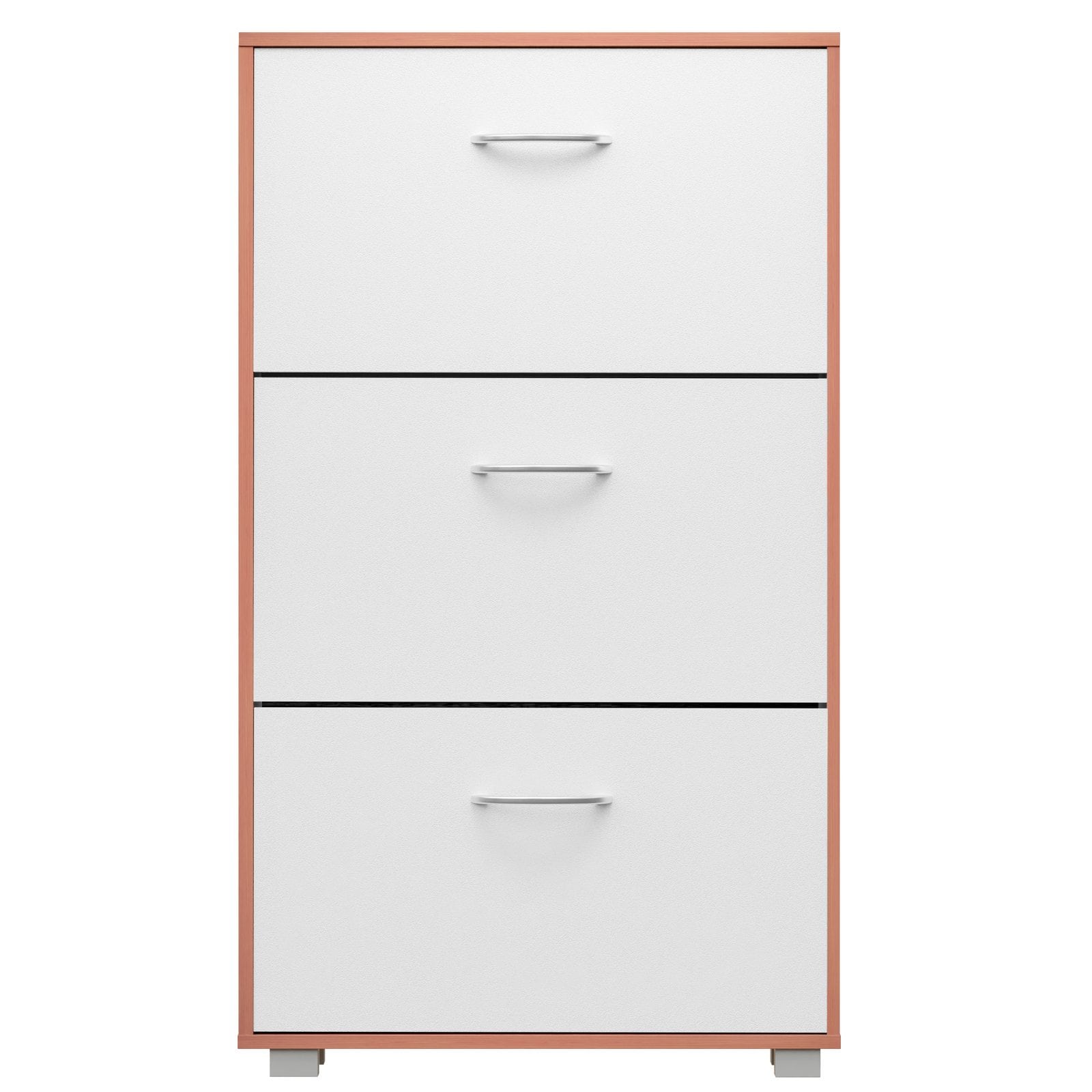Schuhschrank Buche/Weiß 115x60x24cm