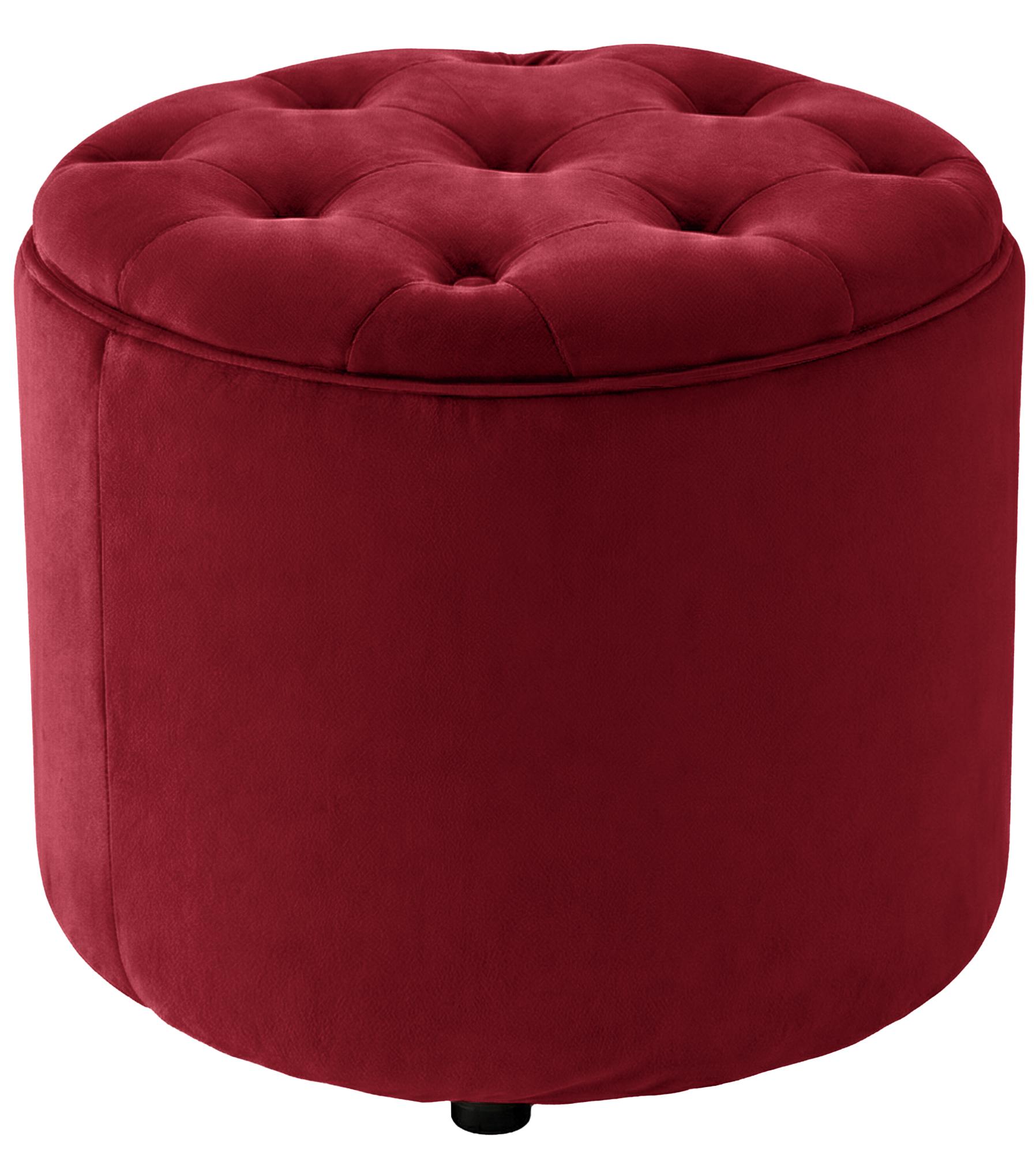 Sitzhocker Pantin Samt, rot