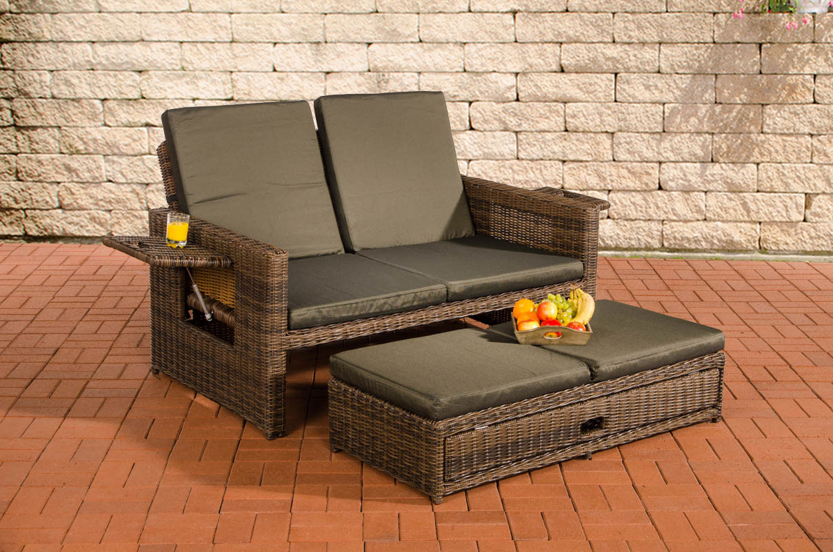 Sofa Ancona Anthrazit 5mm, braun-meliert