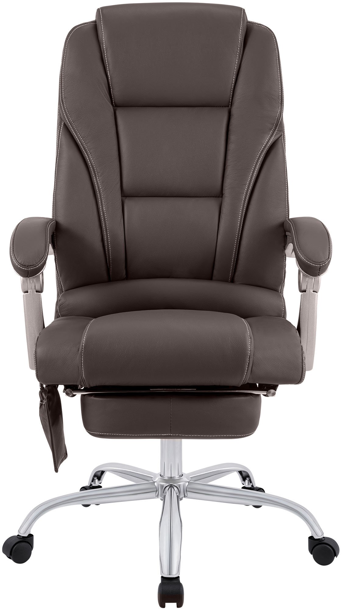 Bürostuhl Pacific Echtleder mit Massagefunktion, braun