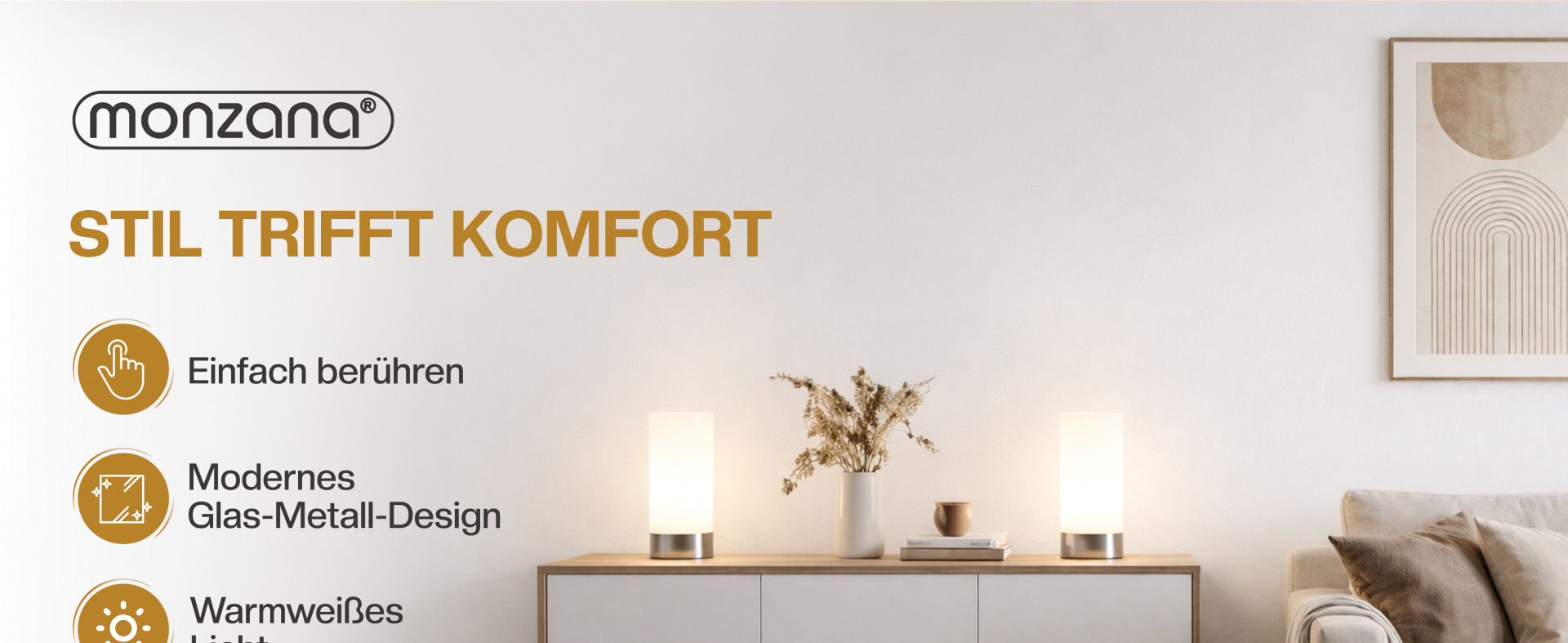 Tischlampe Lumo 2er-Set Weiß