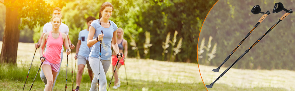 Nordic Walking Stöcke Orange