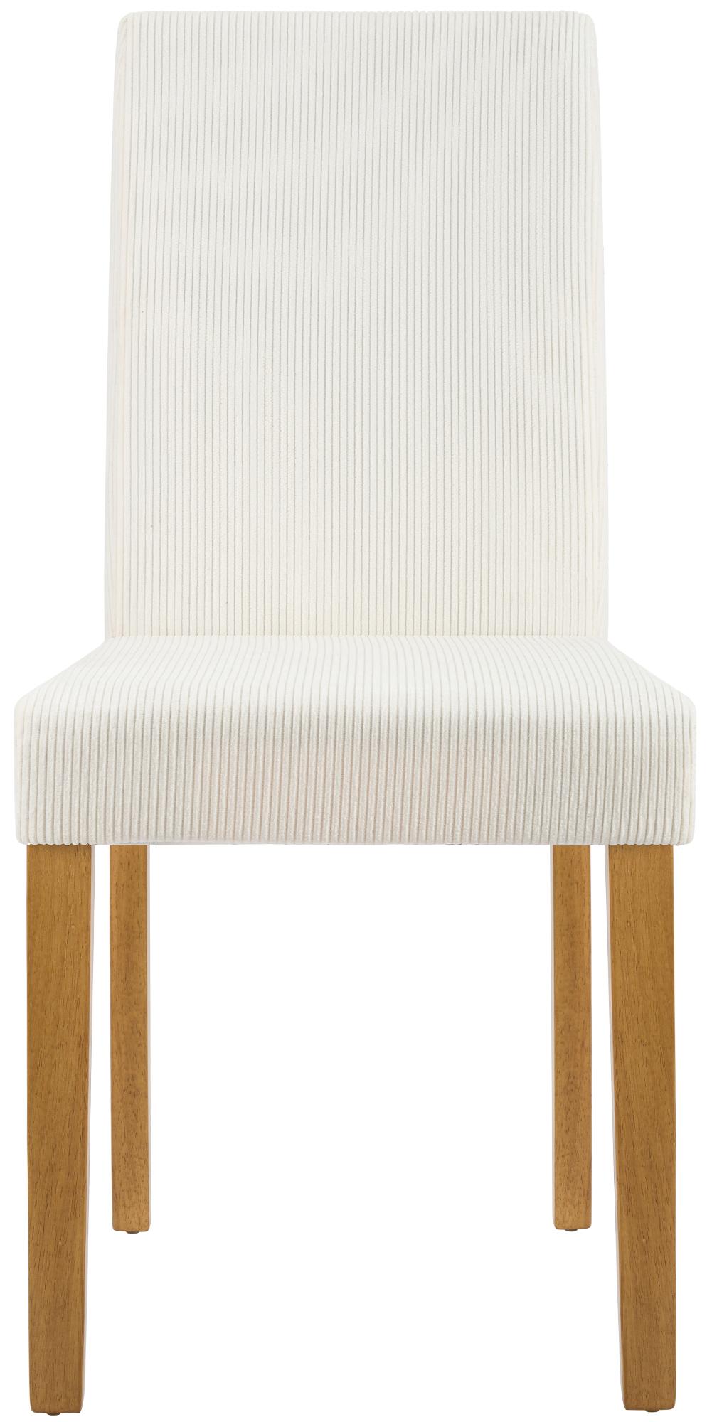 2er Set Esszimmerstuhl Ina Cord antik hell, creme