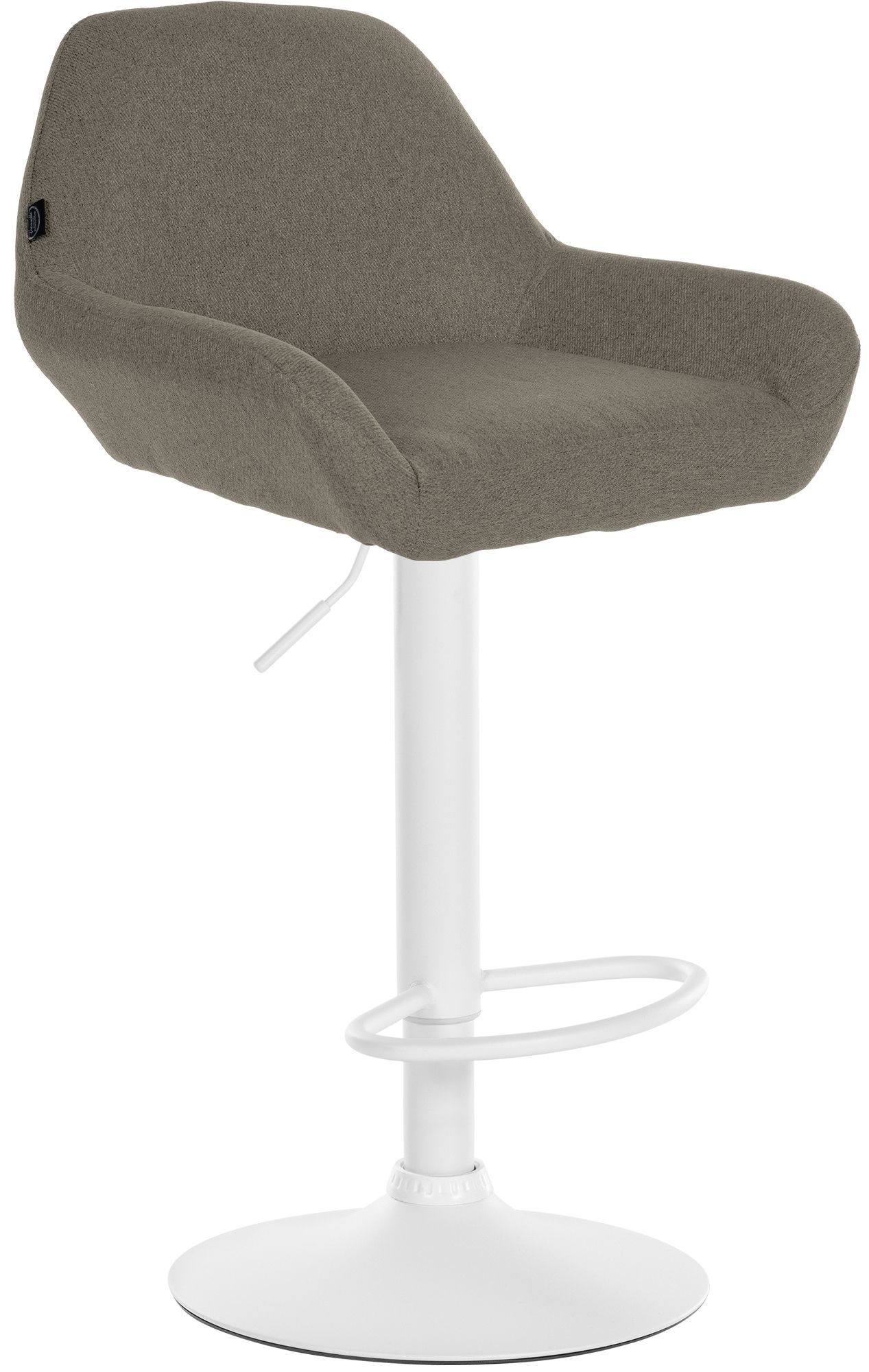 Barhocker Braga Stoff weiß, taupe