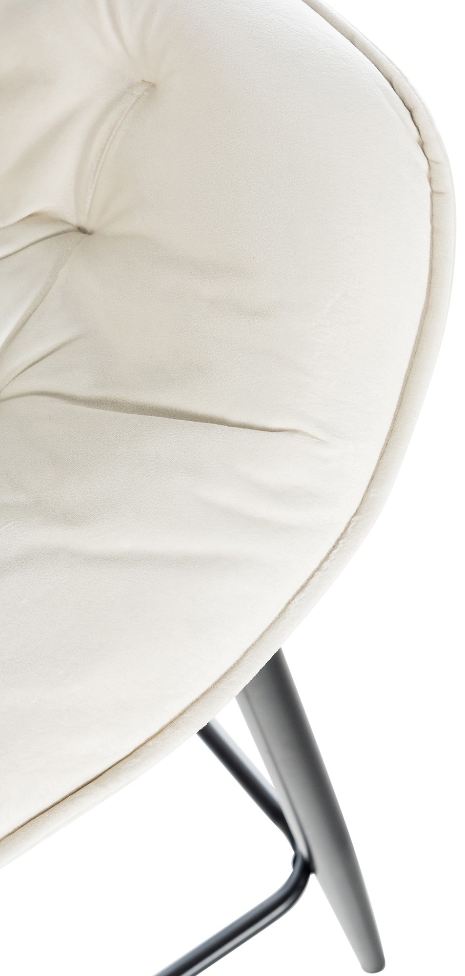 Barhocker Gibson 76 Samt, creme
