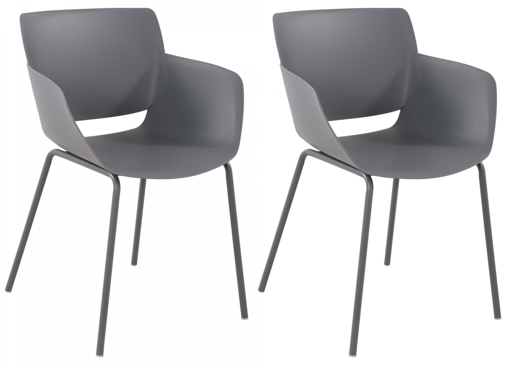 2er Set Stuhl Alpena, dunkelgrau