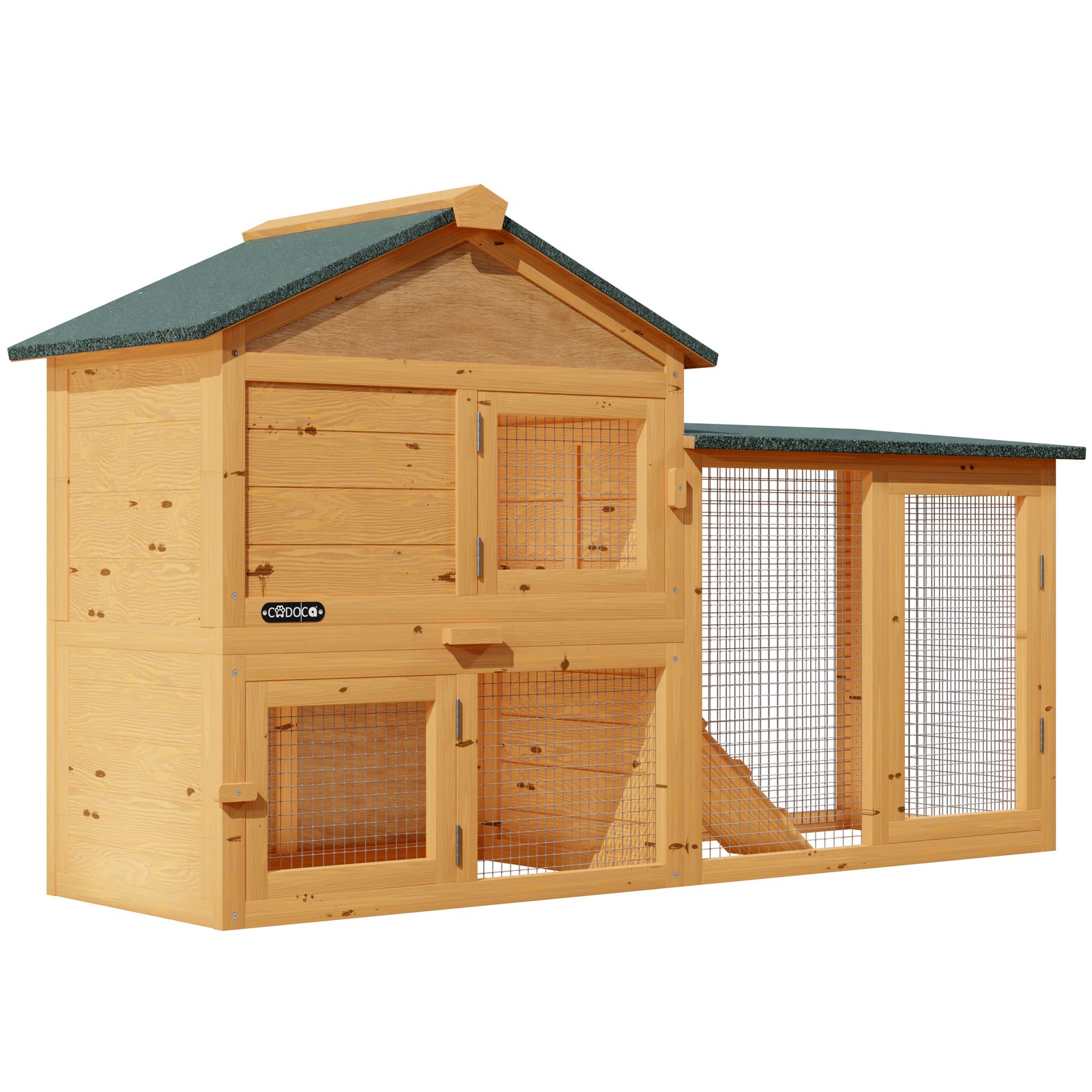 Hasenstall Kaninchenstall 2 Etagen 204x45x84cm