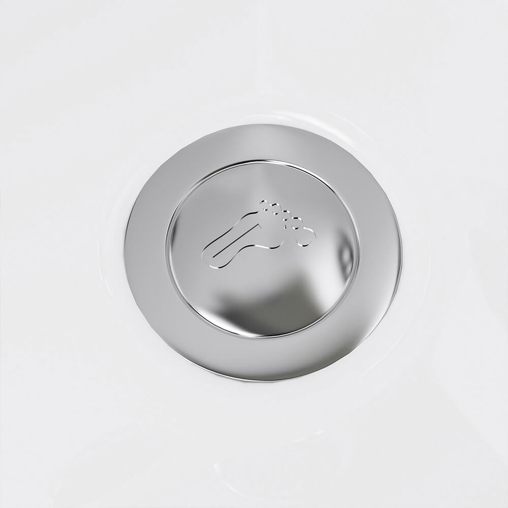 Seniorenbadewanne sitzend mit Whirlpoolfunktion VITAL L - 85 x 95 cm Rechts