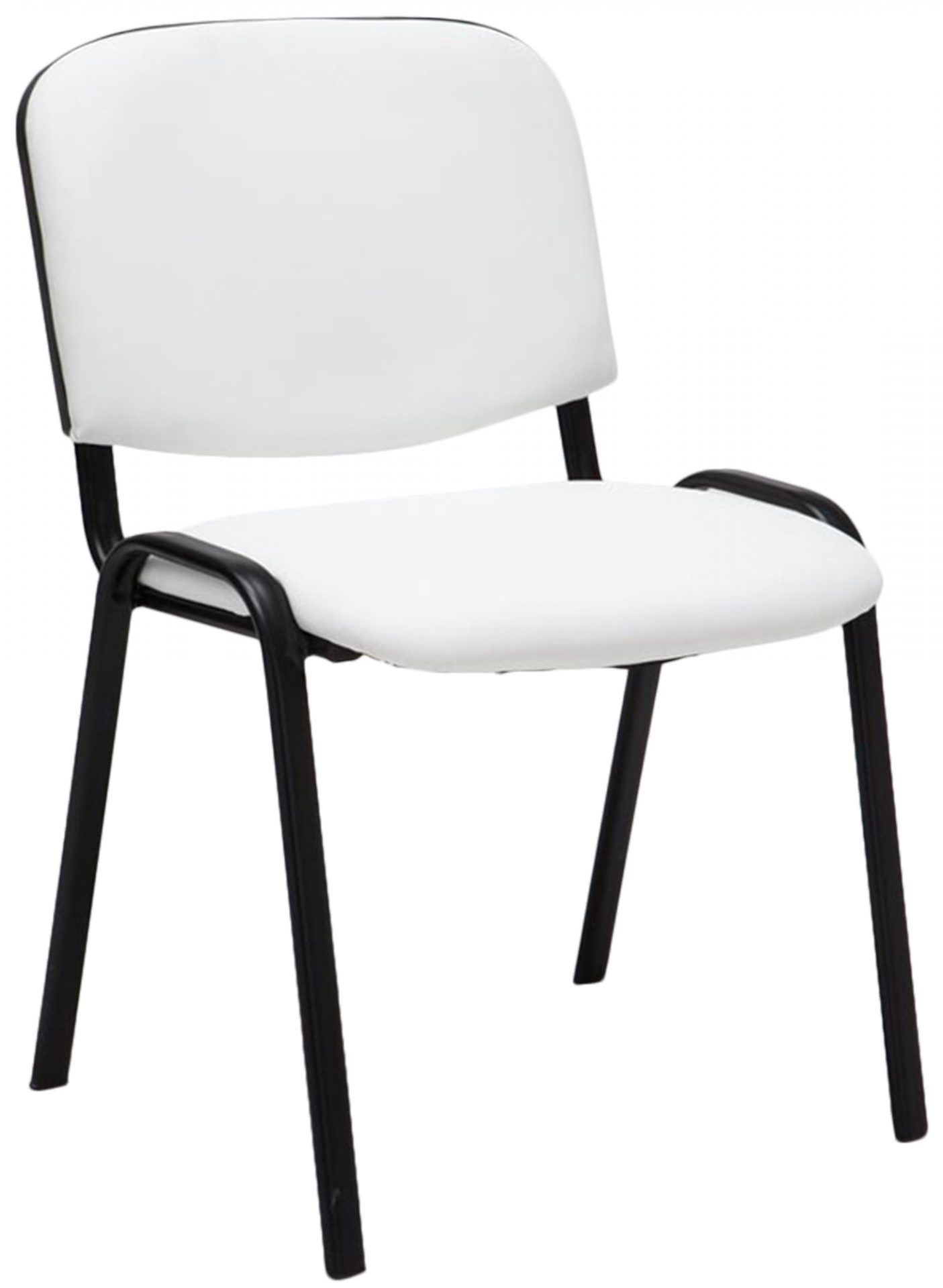 Besucherstuhl Ken Kunstleder, weiß