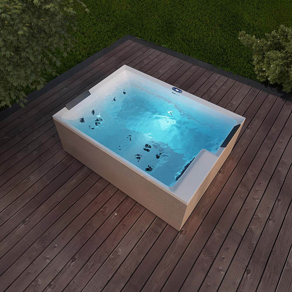 Outdoor Whirlpool NIMBUS DELUXE PURE 190 x 140 cm für 2 Personen