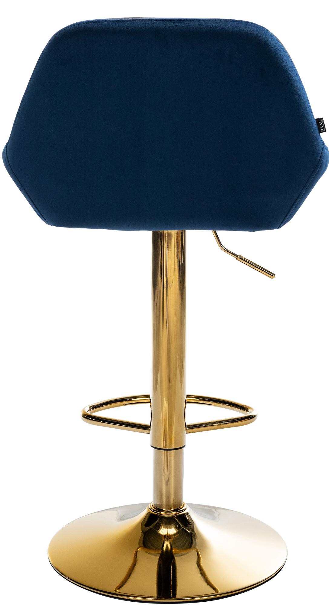 Barhocker Braga Gold Samt, blau