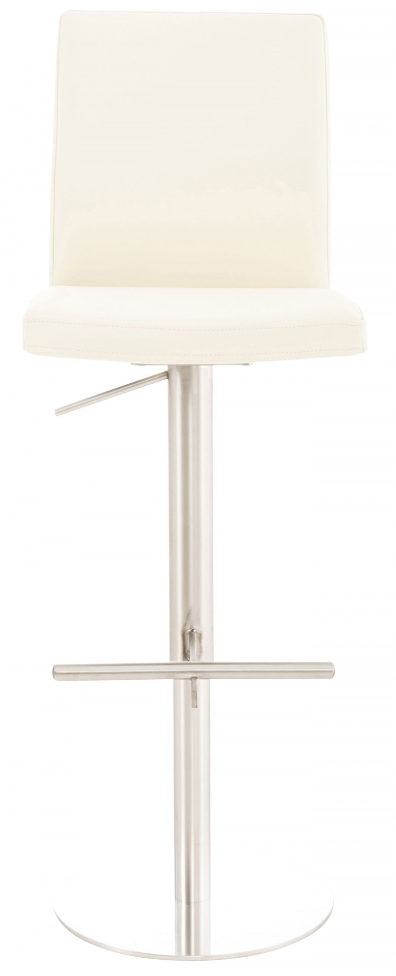 Barhocker Cadiz Kunstleder edelstahl, creme