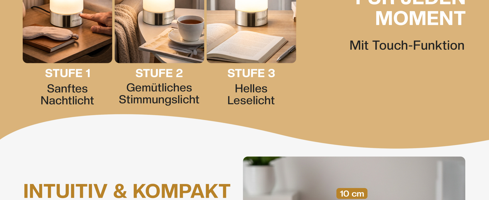 Tischlampe Golau 2er-Set Weiß