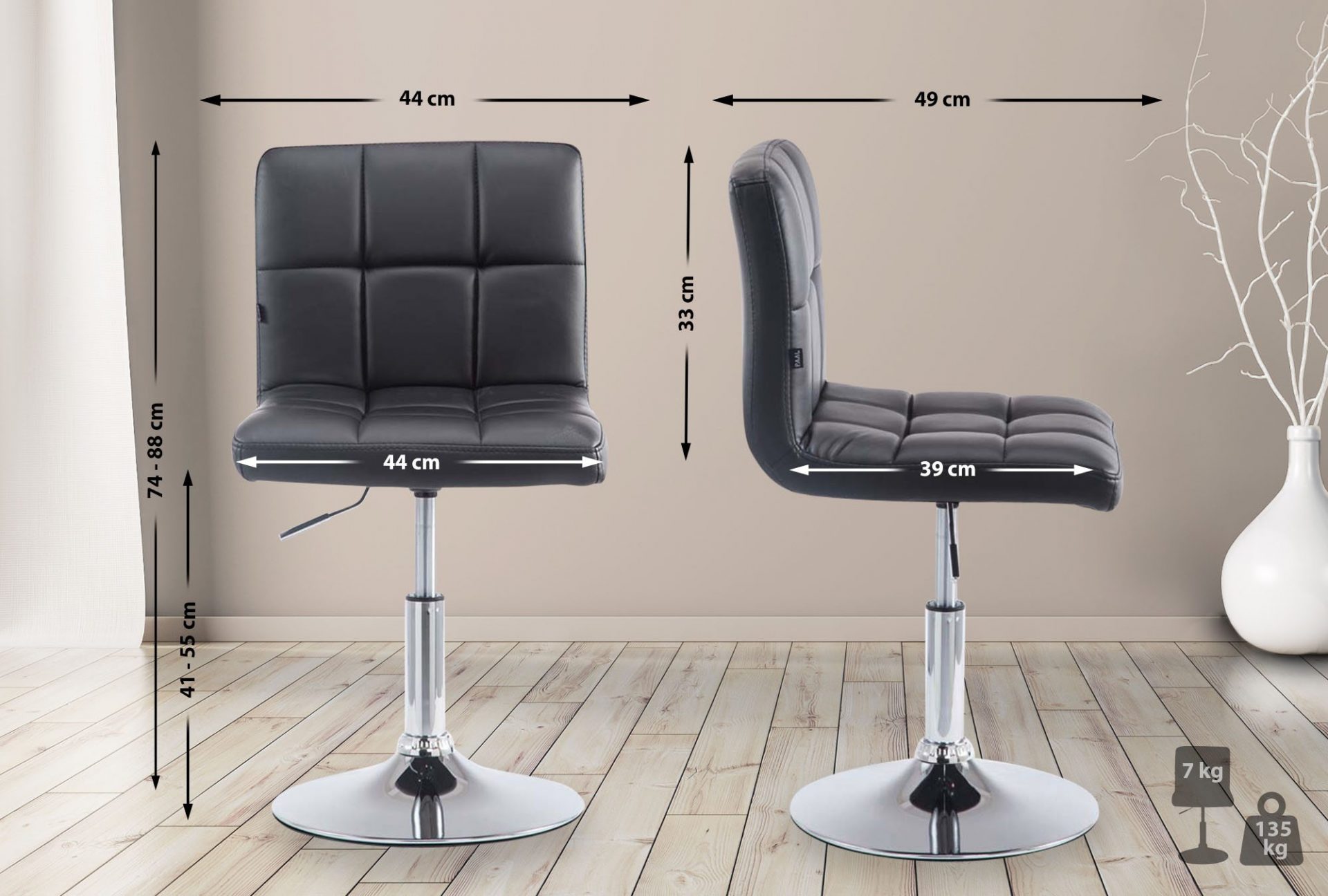 Palma Lounger V2, schwarz