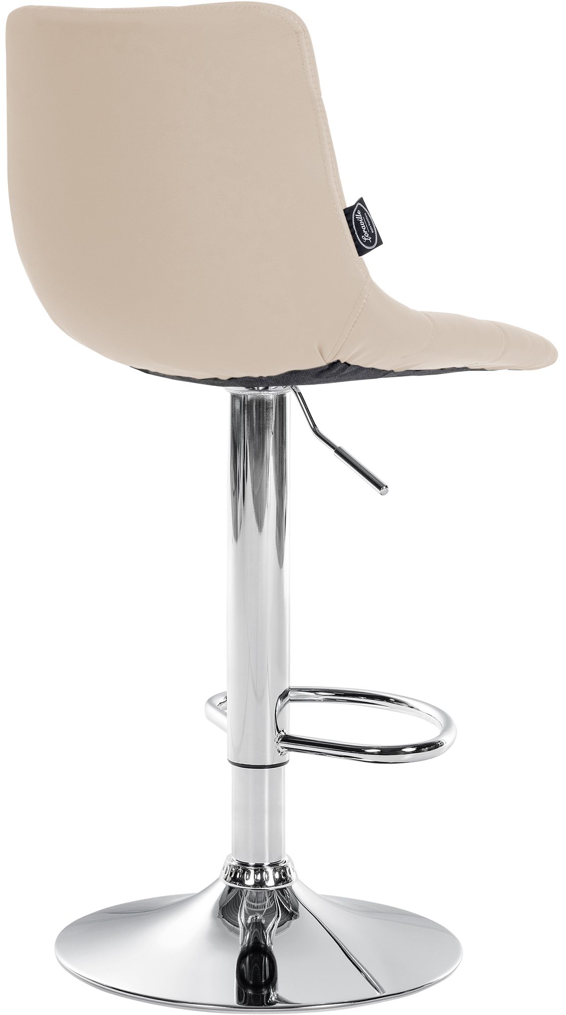 Barhocker Jerry Kunstleder chrom, creme
