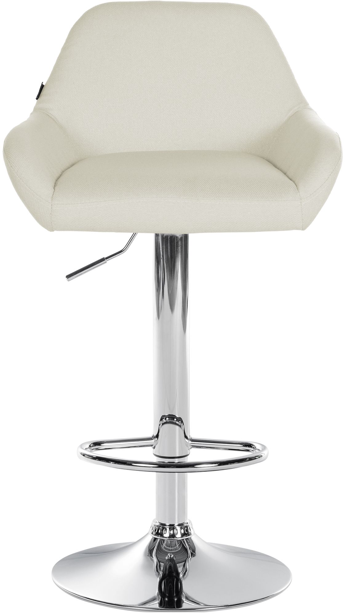 2er Set Barhocker Braga Stoff chrom, creme