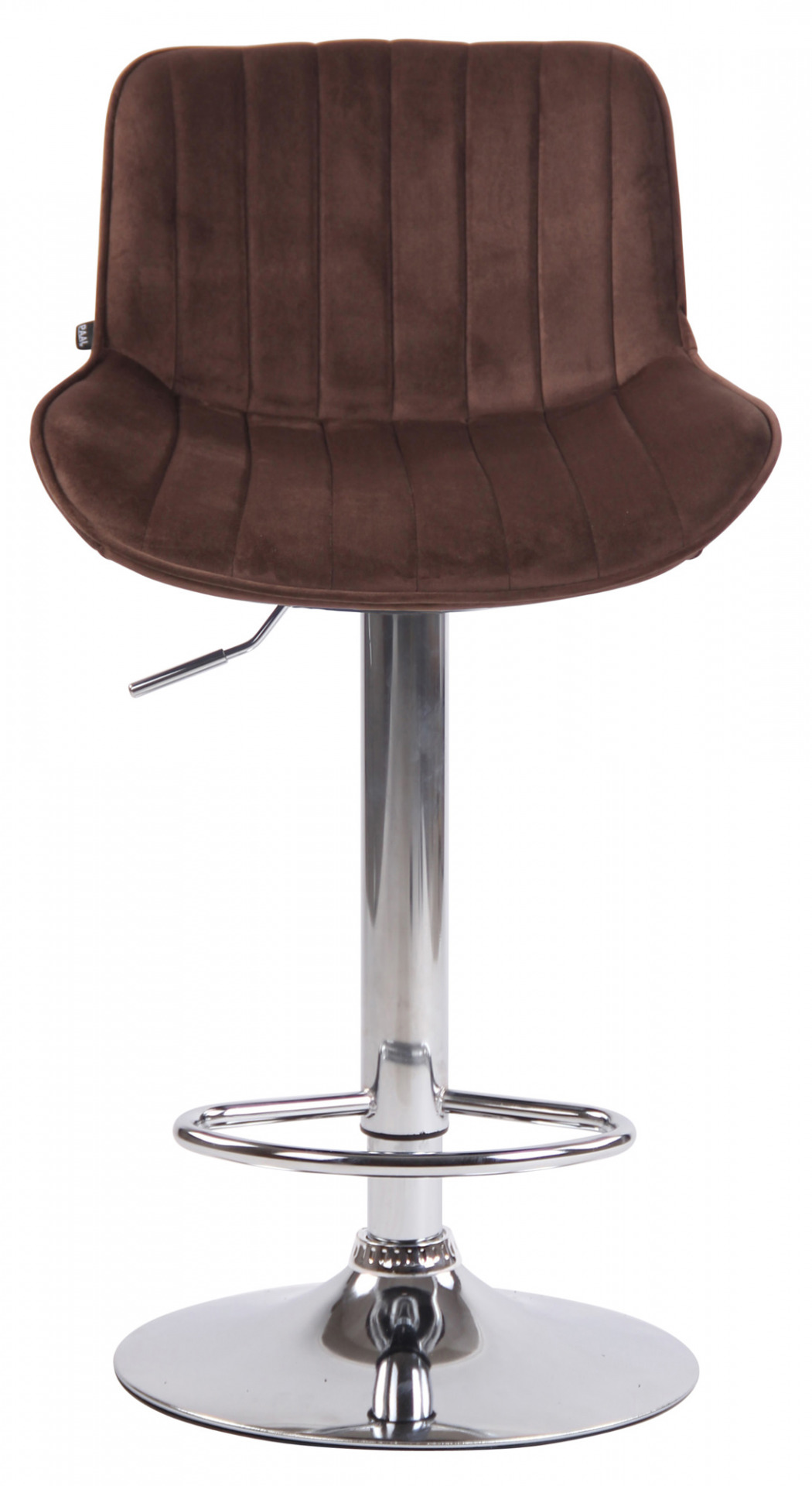 Barhocker Lentini Samt chrom, braun