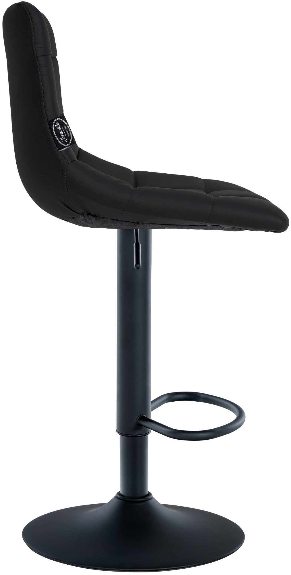 Barhocker Jerry Kunstleder schwarz, schwarz