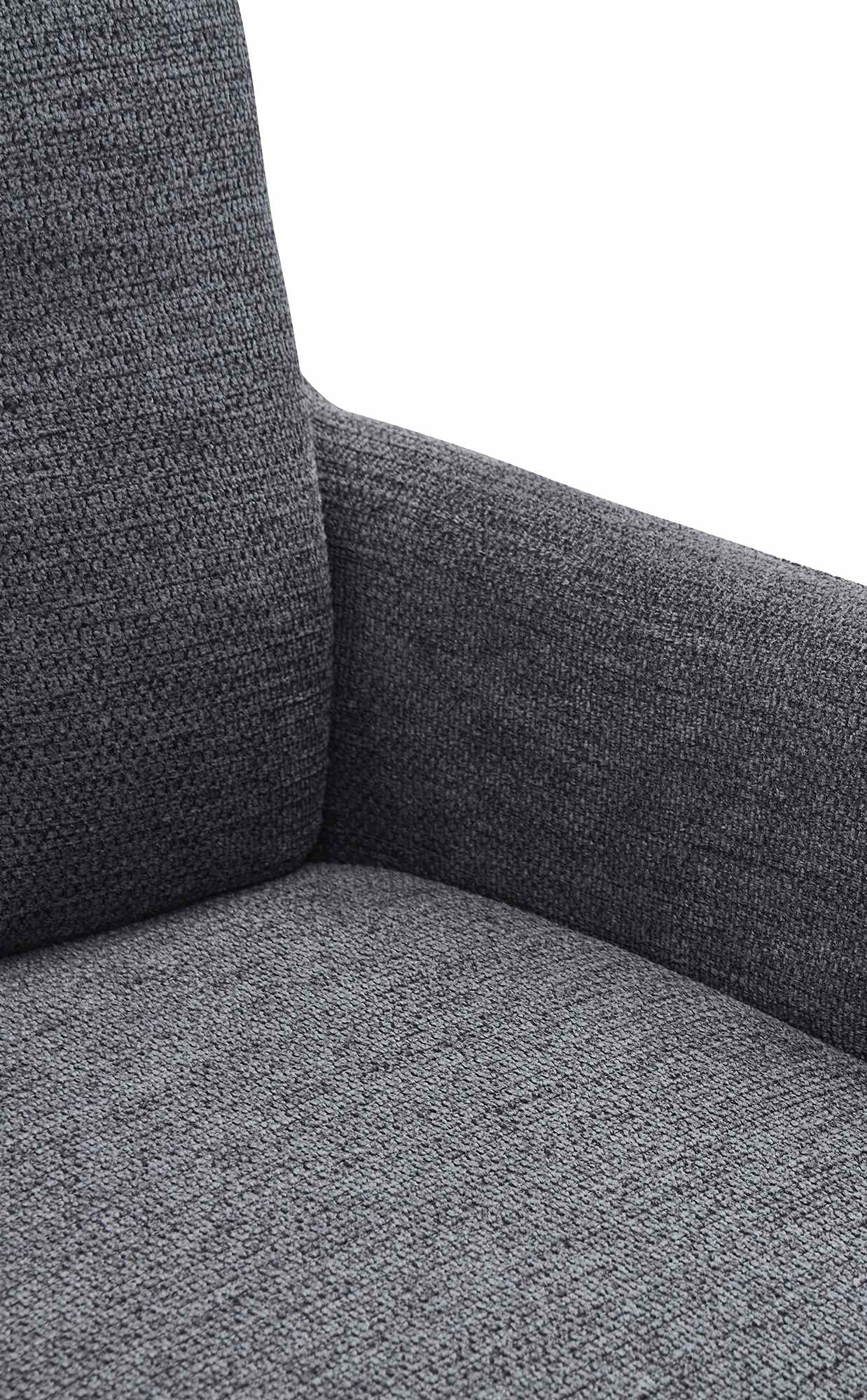 2er Set Esszimmerstuhl Pickett Stoff, dunkelgrau