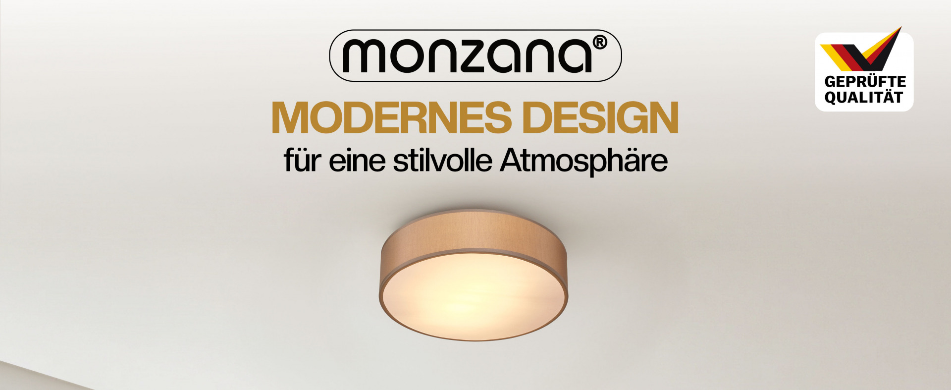 Deckenlampe Taupe Stoff Ø30cm
