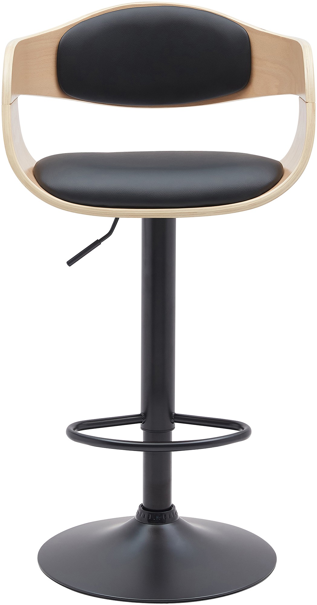 Barhocker Kingston B Kunstleder, natura/schwarz