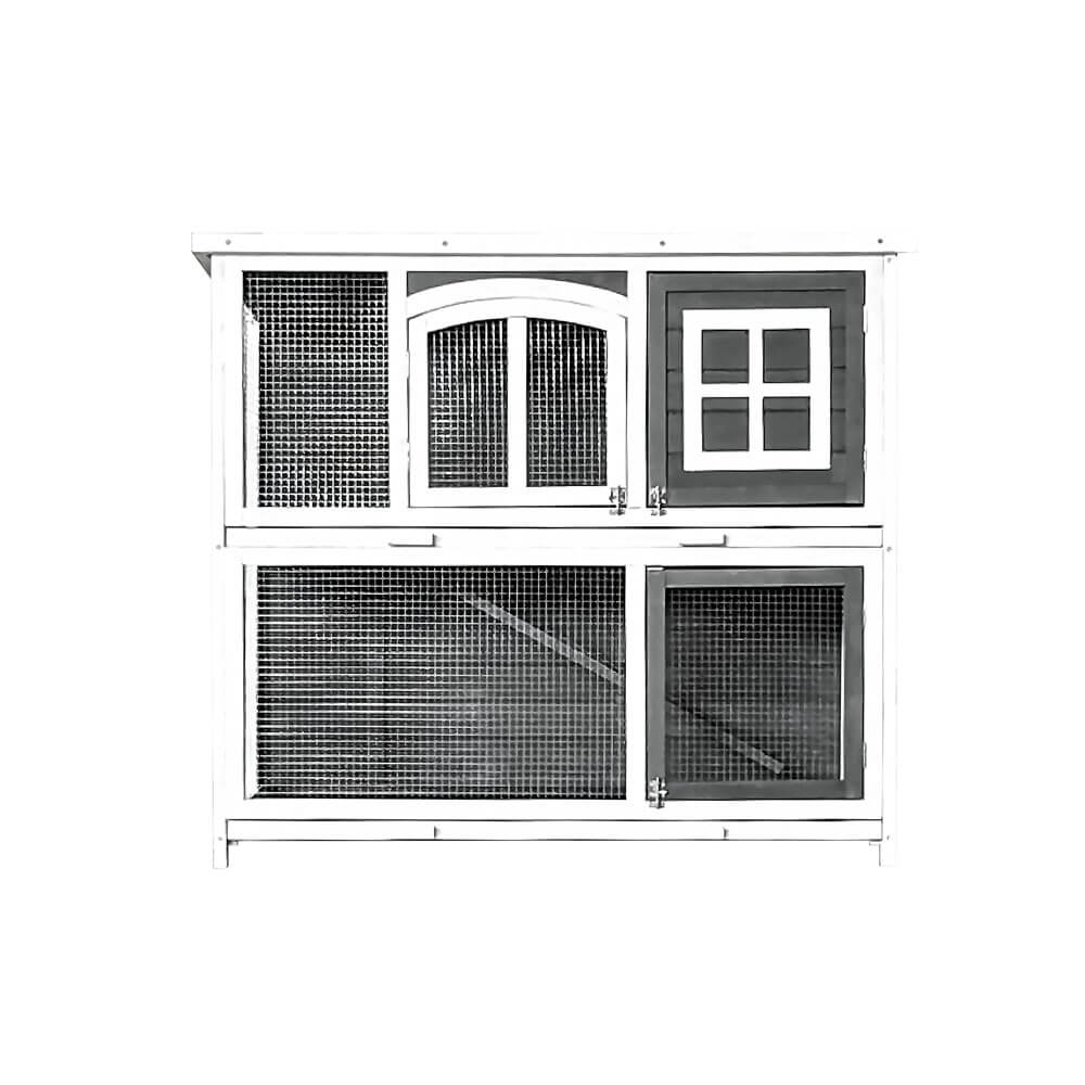 Kaninchenstall aus Holz MINO – 122 x 108 cm
