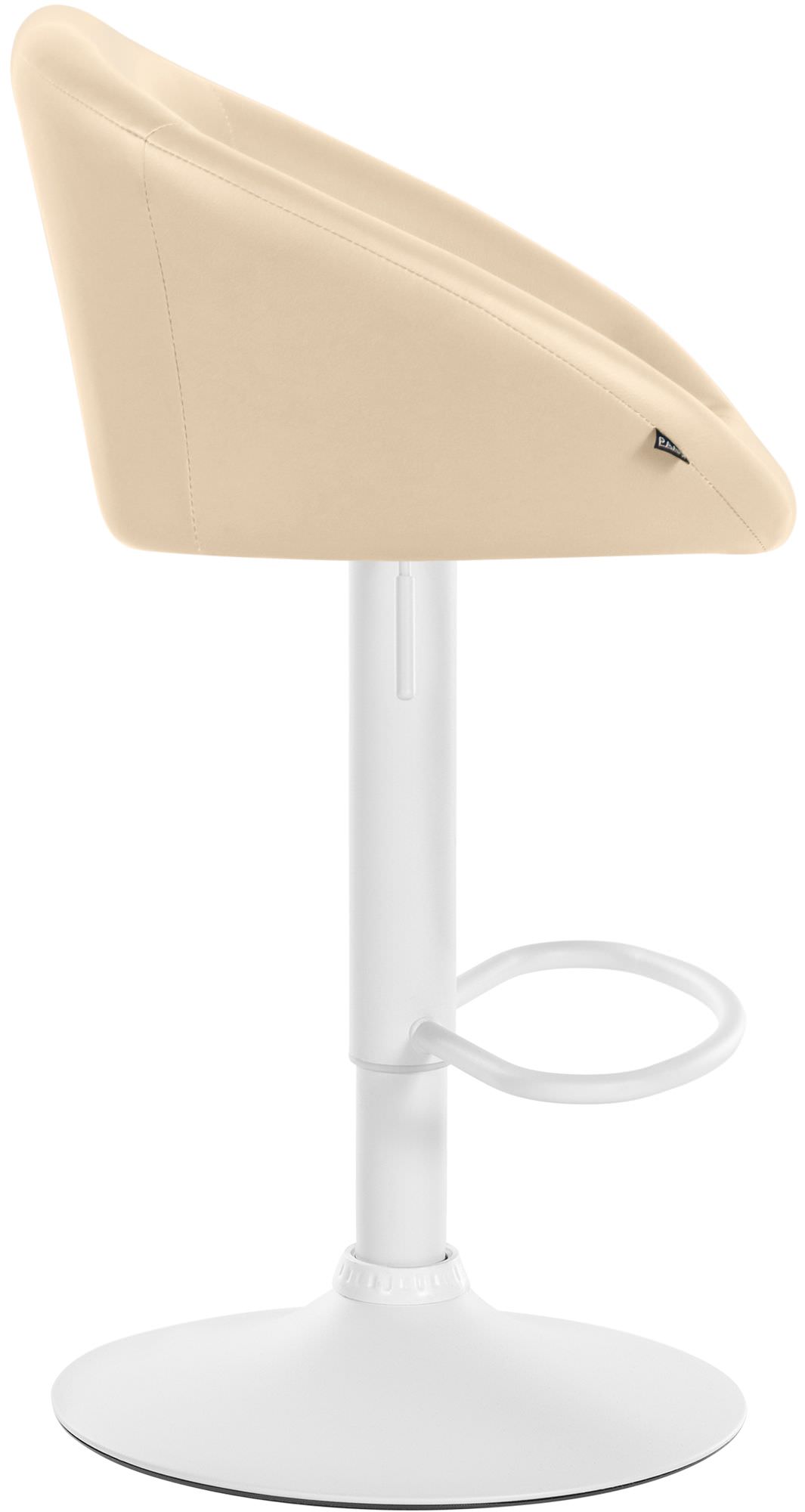 Barhocker Davie Kunstleder weiß, creme