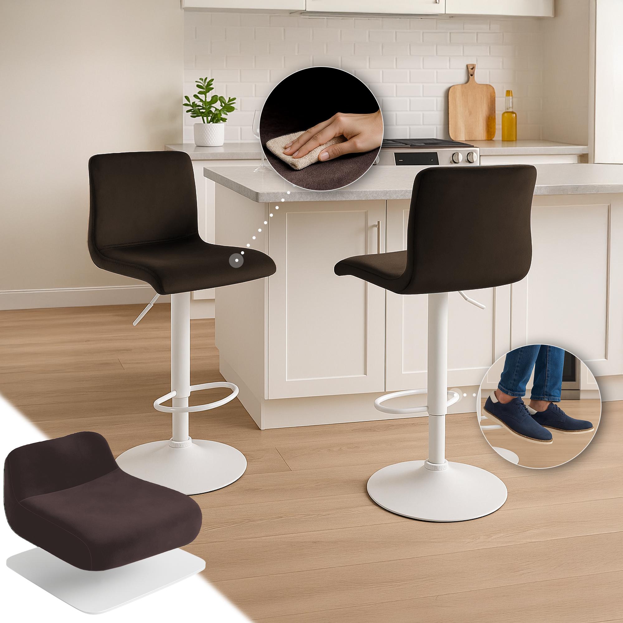 Barhocker Hoover Samt W, braun