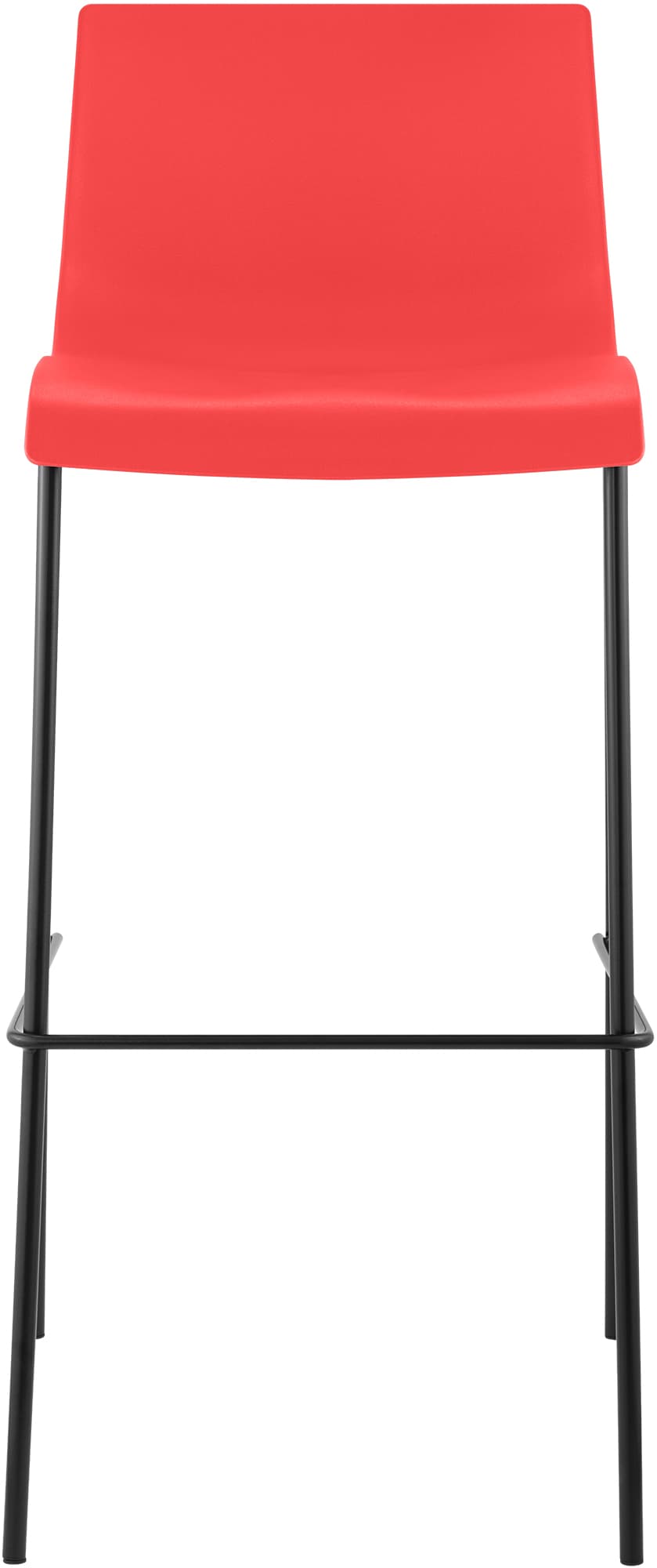 Barhocker Hoover 4-Fuß Gestell schwarz, rot