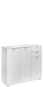Bücherregal Skylar Weiß 106x30x30cm