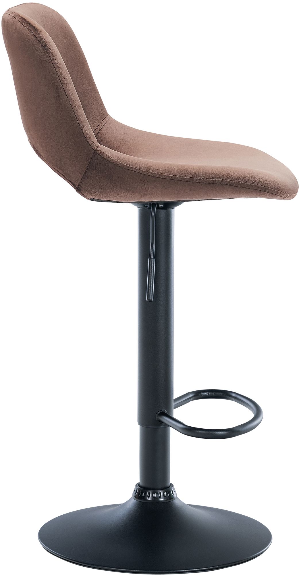 2er Set Barhocker Camden Samt schwarz, braun