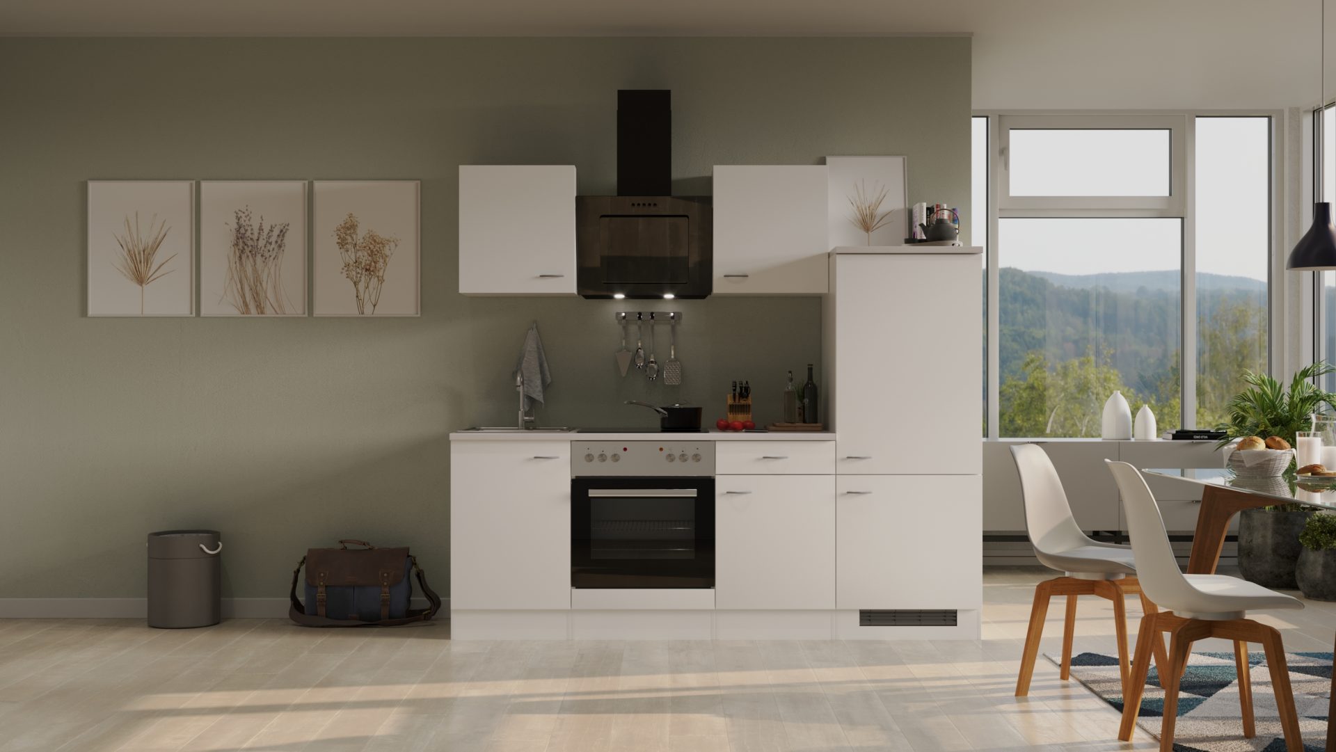 Küchenzeile WITO 220 cm mit E-Geräten