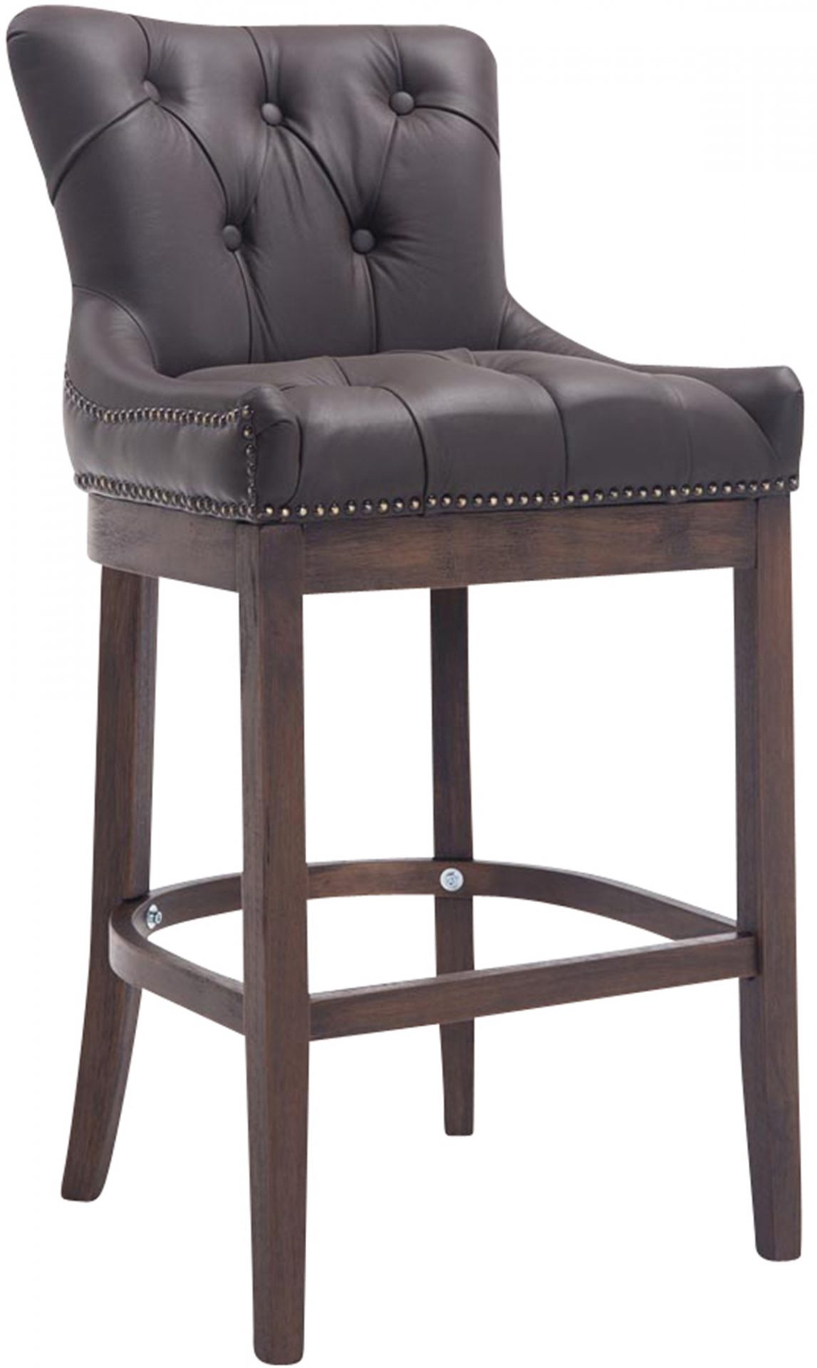 Barhocker Lakewood Echtleder, Antik, braun