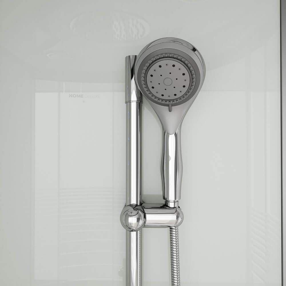 Duschkabine mit Wasserfall und Rückenmassage WHITE PEARL - 90 x 90 cm