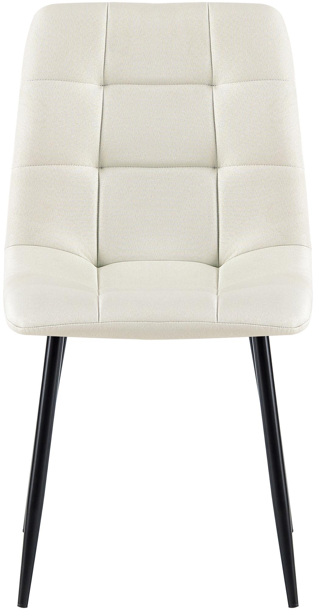 4er Set Esszimmerstühle Antibes Stoff, creme