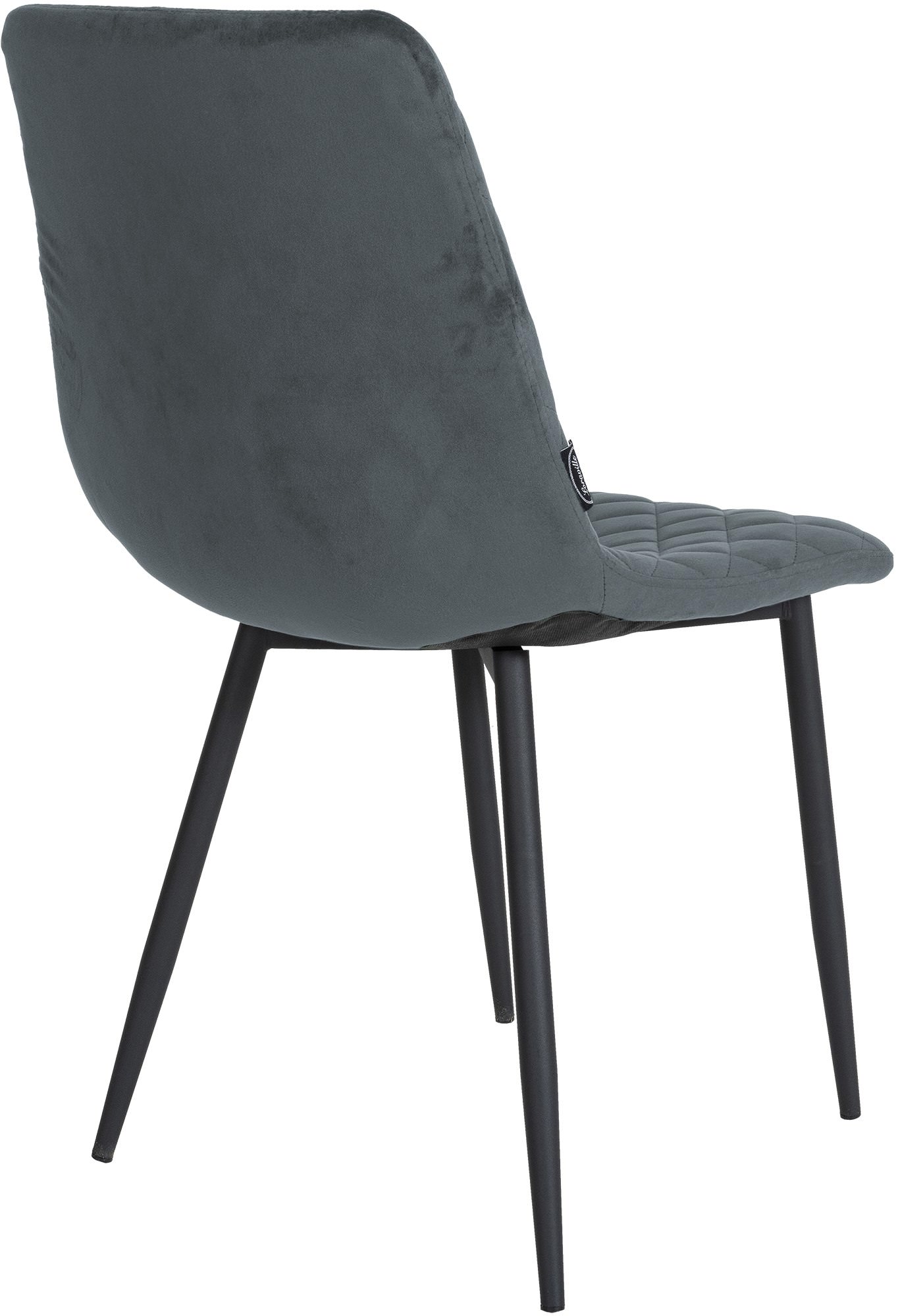 4er Set Stühle Telde Samt, dunkelgrau