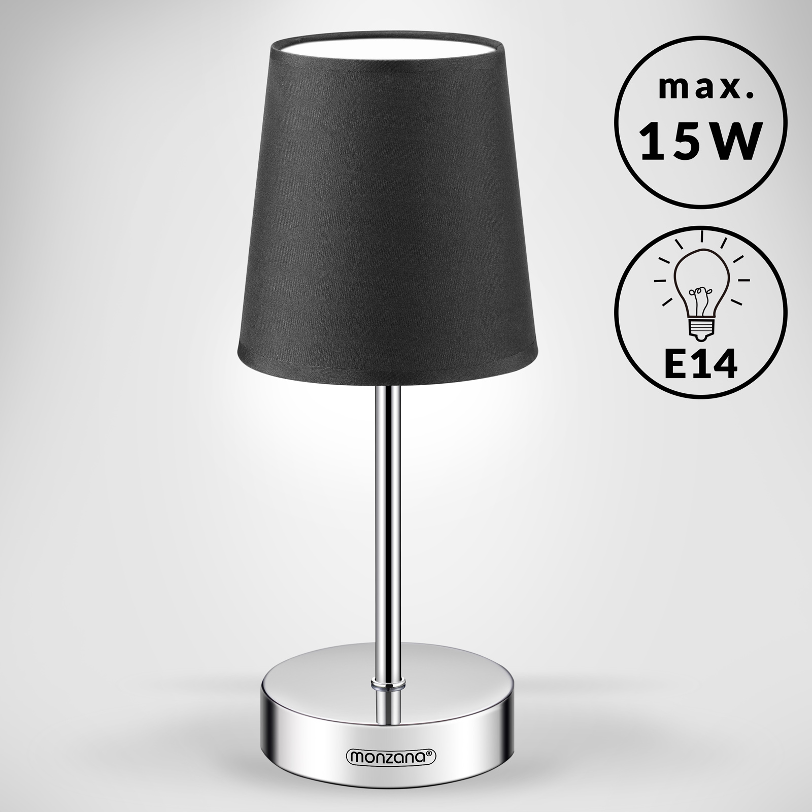 Tischlampe Lumière Anthrazit 32x13x13cm
