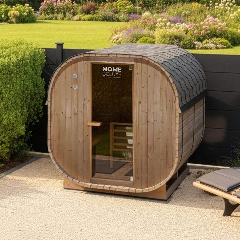 Outdoor Sauna CUBE XL - 194 x 220 cm für 6 Personen